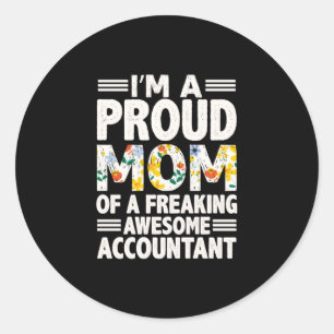 Accountant Gift A Freaking Awesome Accountant Classic Round Sticker