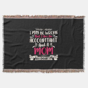 Accountant Gift Accoutant And A Mum Throw Blanket
