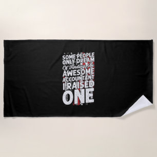 Accountant Gift An Awesome Accountant Beach Towel