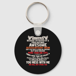 Accountant Gift Awesome Accountant Mum Key Ring