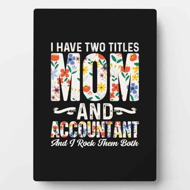 Accountant Gift | Mum And Accountant Plaque (Front)