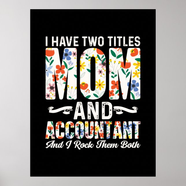Accountant Gift | Mum And Accountant Poster (Front)