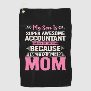 Accountant Gift Super Awesome Accountant Golf Towel