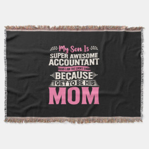 Accountant Gift Super Awesome Accountant Throw Blanket