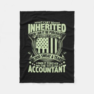 Accountant Gift The Title Accountant Fleece Blanket