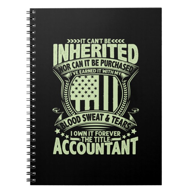 Accountant Gift | The Title  Accountant Notebook (Front)