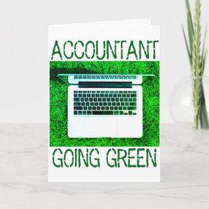 Accountant Going Green T Shirt  Card