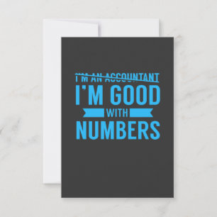 Accountant Good With Numbers Thank You Card