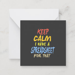 Accountant Have A Spreadsheet For That Card