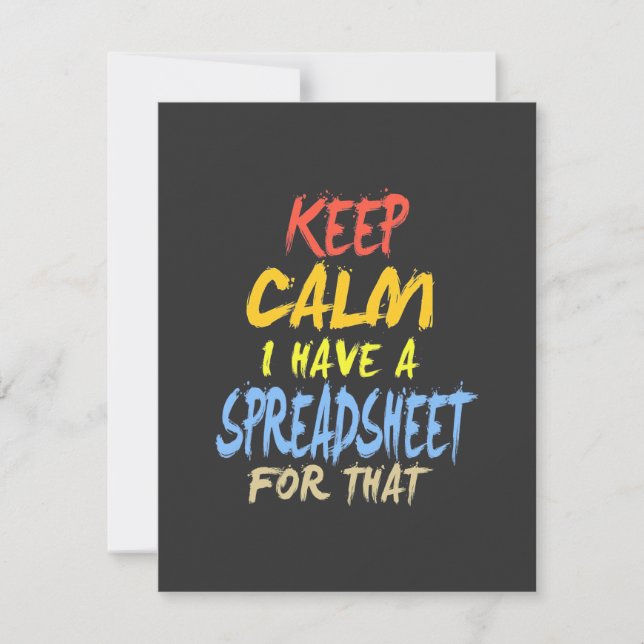 Accountant Have A Spreadsheet For That Thank You Card (Front)