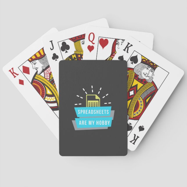 Accountant Hobby Are Spreadsheets Playing Cards (Back)