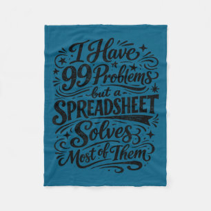 Accountant humour spreadsheet data analyst fleece blanket