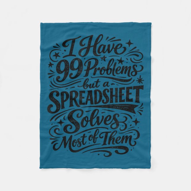 Accountant humour spreadsheet data analyst fleece blanket (Front)