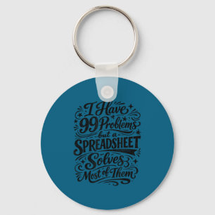 Accountant humour spreadsheet data analyst key ring