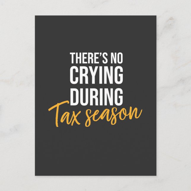 Accountant In Tax Season Postcard (Front)