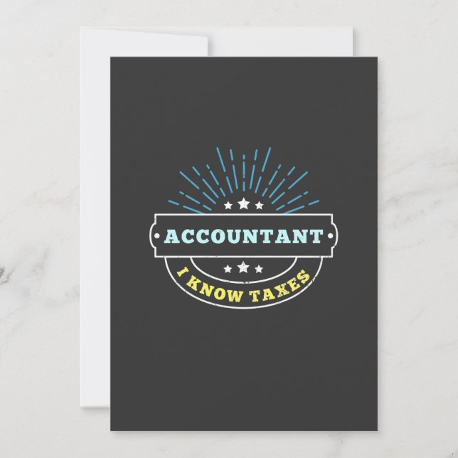 Accountant Know Taxes Invitation (Front)