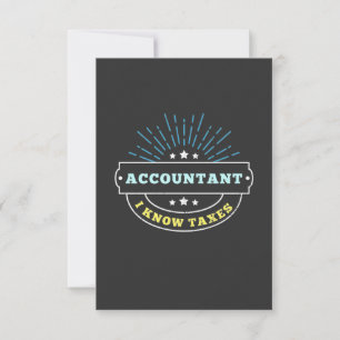 Accountant Know Taxes Thank You Card