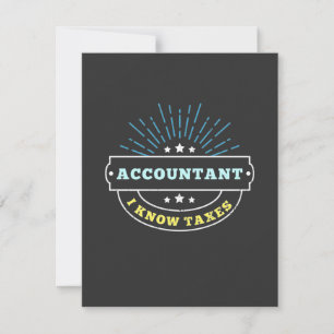 Accountant Know Taxes Thank You Card