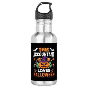 Accountant Loves Halloween Pumpkin Bookkeeper Desi 532 Ml Water Bottle