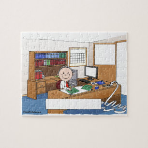 Accountant, Male - Personalised Cartoon Gift Jigsaw Puzzle