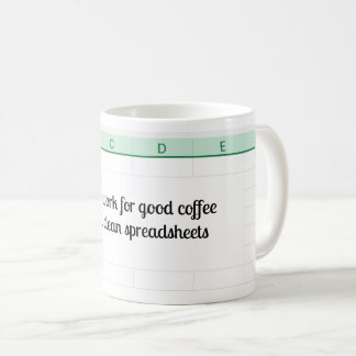 Accountant mug for coffee and spreadsheets