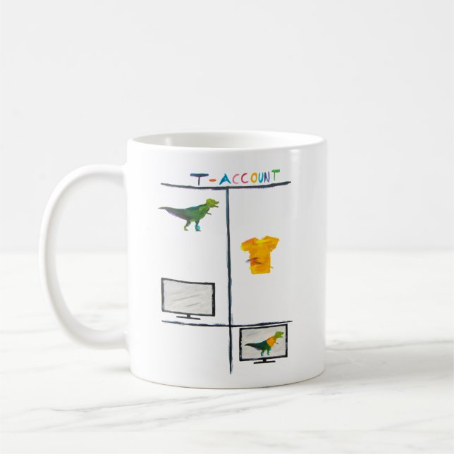 Accountant Mug T Rex T Account Accounting Gift (Left)