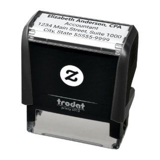 Accountant Name Professional Title Return Address Self-inking Stamp