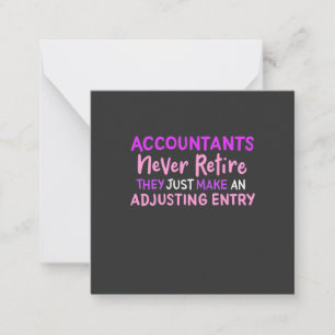 Accountant Never Retire Card