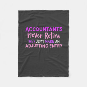 Accountant Never Retire Fleece Blanket