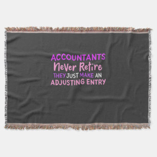 Accountant Never Retire Throw Blanket