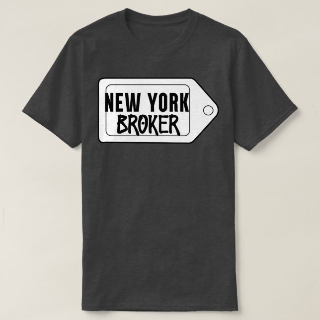 ACCOUNTANT NEW YORK BLACK AND WHITE BROKER T-Shirt (Design Front)