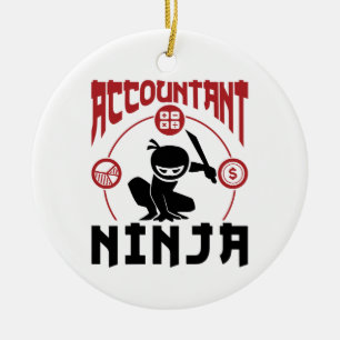 Accountant Ninja Accounting CPA Ceramic Ornament