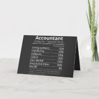 Accountant Nutrition Fact, Nutrition Facts