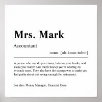 Accountant Personalised Gift