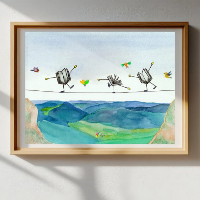 Accountant Poster Art Tightrope Book Balancing (Creator Uploaded)