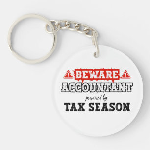 Accountant Powered By Tax Season  Funny Accounting Key Ring