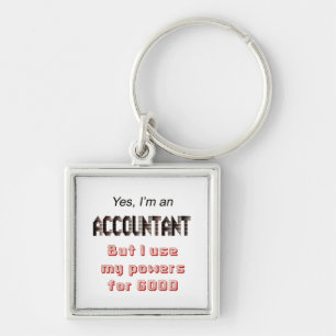 Accountant Powers Funny Office Humour Saying Key Ring