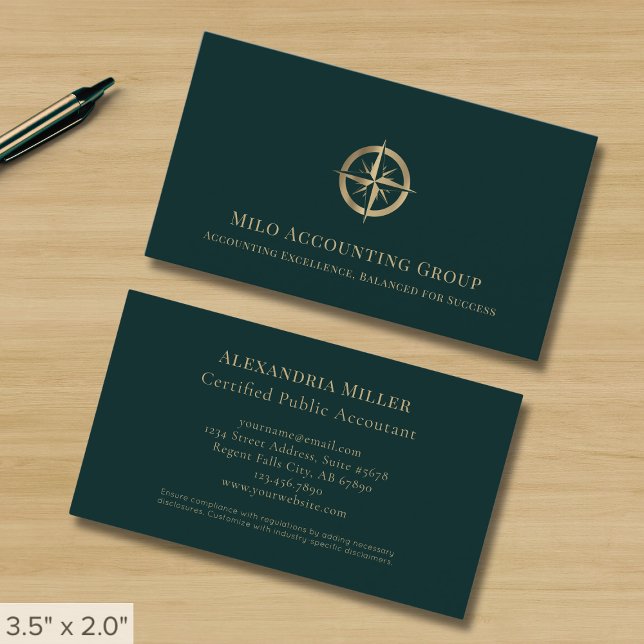 Accountant Professional Luxury Logo Business Card (Creator Uploaded)
