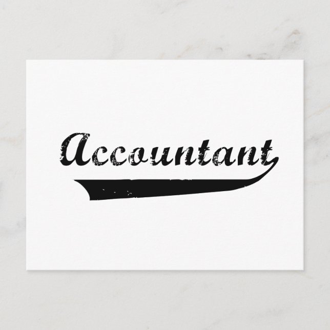 Accountant Sports Style Text Postcard (Front)
