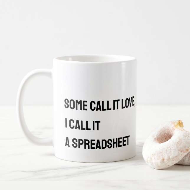 Accountant Spreadsheet Funny Mug (With Donut)