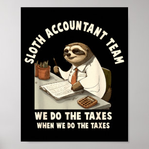 Accountant tax season day accounting taxation poster