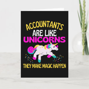Accountant Unicorn , Magical Unicorn Accountants Card