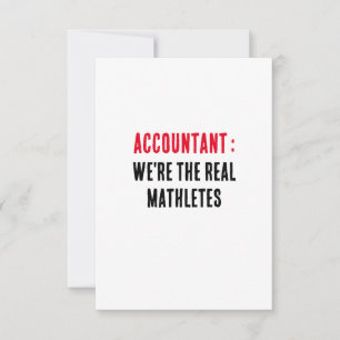 Accountant We're the real mathletes Thank You Card