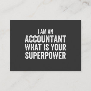 accountant What is your Superpower Business Card