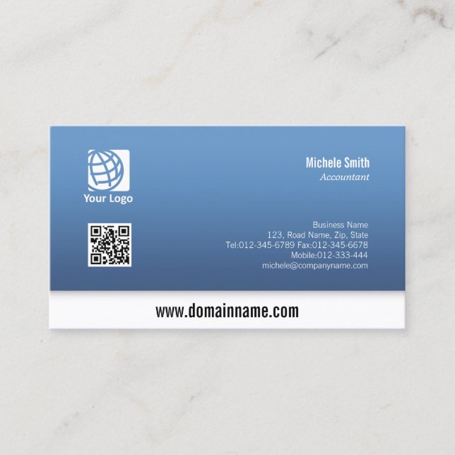 Accountant White Border Simple Business Card #10 (Front)