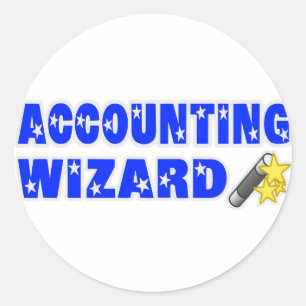 Accountant Wizard Classic Round Sticker