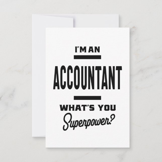 Accountant Work Job Title Gift RSVP Card (Front)