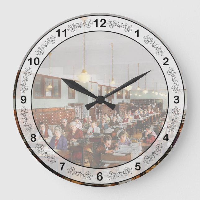 Accountant - Workaholic 1923 Large Clock (Front)