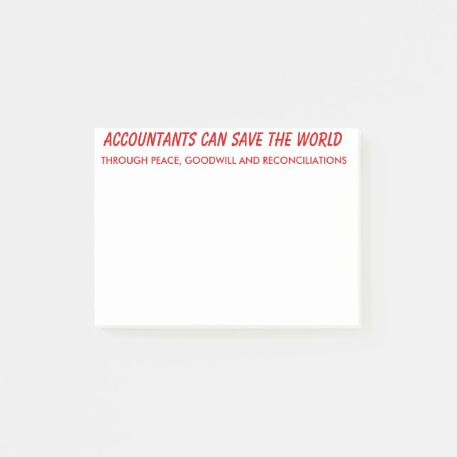Accountants Can Save the World Post-it® Notes (Front)