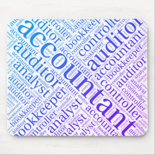 "Accountants' Word Cloud" Mouse Pad